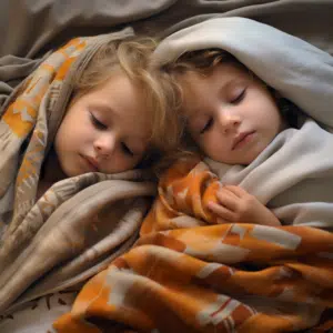 Toddlers Sleeping with Blankets