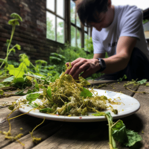 Eating Japanese Knotweed