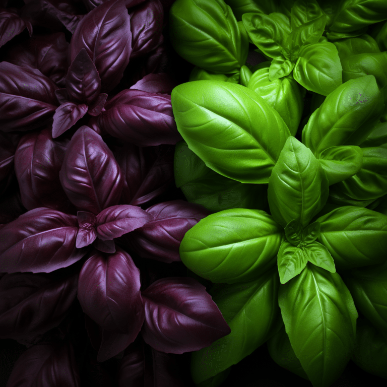 Purple vs Green Basil